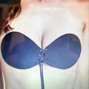 The Natural‎ Lace-Up Strapless Adhesive Bra Backless Cleavage Enhancer Size B